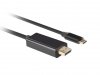 Lanberg Kabel USB-C(M)->Displayport(M) 0.5M 4K 60HZ czarny